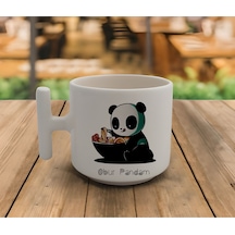 Latte & Espresso El Yapımı Obur Pandam T Kulp Kupa 200 Ml Beyaz