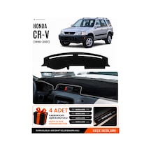 Honda Cr-v 1996-2001 Uyumlu Torpido Koruma, Torpido Örtüsü, Torpido Kılıfı - Siyah Gri