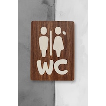 Wc Kadın-erkek Yönlendirme Tabelası - Ceviz