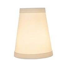 Aspen Creative 32666-2 Küçük Sert Sırtlı İmparatorluk Şekilli Avize Seti 2'li Paket , Beyaz Geçiş Tasarımı, 10,16 Cm Alt Genişlik 5,88 Cm X 10,16 Cm X 12,7 Cm Klipsli Lamba Gölgeliği Açık Ahşap
