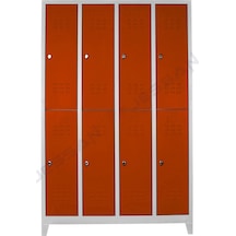 Jessan Ofis 8 Li Soyunma Dolabı Gri Turuncu