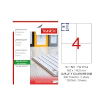 Tanex Tw-2204 105X148.5MM Laser Etiket 100'lü