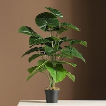 Pothos Yeşil Yapay Salon Çiçeği Saksıda18 Dal 75 cm