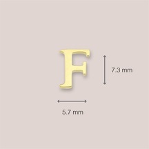 Goldkupe 14 Ayar Altın F Harf Küpe 0,43 Gr-1363