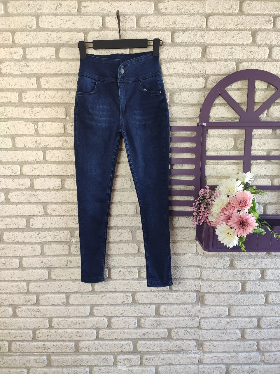 Mythrıva Yüksek Bel Likralı Jean Pantolon 90 Cm Lacivert