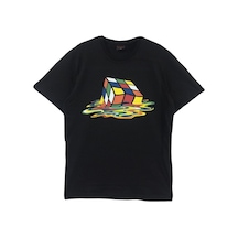 Stoned&Fame Unisex Siyah Zeka Küpü Baskılı T-shirt SIYAH Siyah
