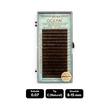 Ocean 0.07c Natural Kıvrım Brown Mix Soft Eyelash Doğal İpek Kirpik 16'lı