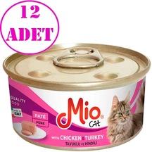 Mio Tavuklu Ve Hindili Yetişkin Kedi Konservesi 85 Gr 12 Ad