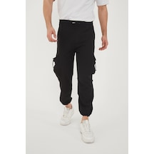 Camp Scoutland Camp550 Outdoor Tactical Kargo Cepli Ayarlanabilir Paçalı Oversize Erkek Jogger Yürüyüş Pantolonu Siyah