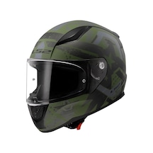Ls2 Rapıd 2 Thunder Bırds Mat Yeşil-siyah-gri Kask Siyah-Gri