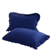 Maki Home Pamuklu Lacivert Fırfırlı İki Adet 50x70 Yastık Kılıfı