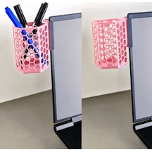 3d Baskı Monitor Kalemlik - Petek Desenli Laptop Kenar Altıgen Kalemlik-pembe Diğer