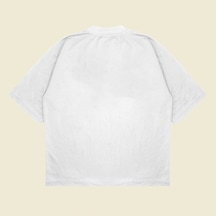 Startmore Silver Cherry Baskılı Oversize Unisex Pamuklu Nefes Alan Kalın Kumaşlı Beyaz