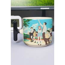 Koe No Katachi Anime Baskılı Seramik Lüks Kupa 1 Adet T Şeklinde Özel Siyah Kulp Dalga Kulp V3t Çok Renkli