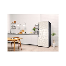 Siyah Beyaz Minimal Geometrik Buzdolabı Kaplama Sticker Kendinden Yapışkanlı Folyo 75x200 Cm
