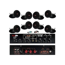 Lastvoice Black Small-7 Tavan Hoparlör ve Anfi Ses Sistemi Paketi