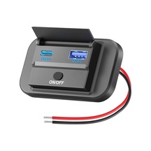 Bir Usb Type-a Ve Bir Usb Type-c Şarj Cihazı Kapaklı-on-off Anahtarlı-mavi Işıklı