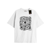 Flood Of Style Beyaz Oversize T-shirt Gözler Özel Tasarım