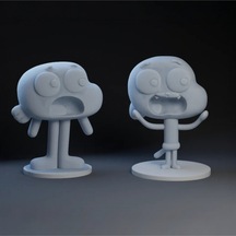 Şaşkın Darwin Watterson 3d Baskı Figür - Beyaz Kendin Boya