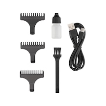Shc-1903 T-bıçaklı Saç Sakal Kesme Makinesi, Usb Şarjlı, Lcd Ekranlı, 1-2-3 Mm Taraklı, Kablosuz Ense Ve Sakal Düzeltici
