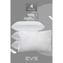 4 Adet Klimax Beyaz Serisi Kılıflı Fermuarlı Klimali Antialerjik Silikon Nano Elyaf Yastık 50x70cm Beyaz