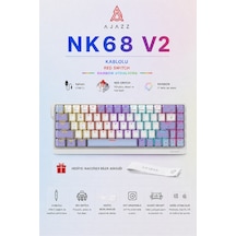Nk68v2 Hot Swap Kablolu Mekanik Oyun Klavyesi- Red Switch-bilek Askılı