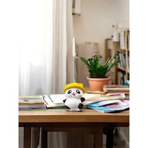Sarı Ördek Şapkalı Kawaii Panda Fotoğraf Ve Not Tutucu - Ofis Masa Not Tutacağı Sarı