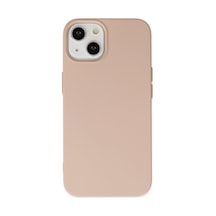 Apple iPhone Uyumlu 14 Plus - Kılıf Nano İçi Kadife Silikon - Pudra