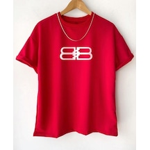 Flood Of Style Erkek Kırmızı Bb Baskılı Tshirt
