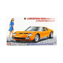 Hasegawa 20423 1/24 Ölçek, Lamborghini Miura P400 Sv Ve İtalyan Kız Figürü,otomobil Plastik Model Kiti