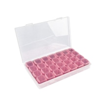 Xindoker 28 Bölmeli Pembe Tırnak Artıklı Açılır Minik Depo Kutusu - Şeffaf Kapağı Ve Dayanıklı Akrilik Malzeme İle Taşınabilir Alet Organizasyon Kutusu Diğer
