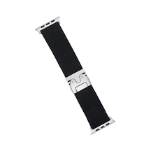 Apple Watch 42mm Uyumlu Forest Kumaş Kordon - Siyah