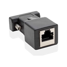 4349 30 M Rs232 To Rj45 9 Pin Ethernet Adaptör Ekleme Ek Uzatıcı Cat5e 6 Extender Çevirici Dönüştürücü