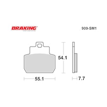 Gılera Fuoco 500 2010 Brakıng 909sm1 Yarı Metalik Arka Fren Balatası