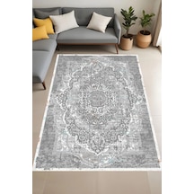 Eliana Home Dijital Baskı Yıkanabilir Kaymaz Taban Salon Halısı Ve Yolluk Rv108-fnl414 Gri