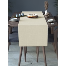 Br Perle Perle Home Keten Dokulu Runner Ekru Renk Dekoratif Şık Runner Örtü