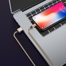 Joyroom S-m369 Basit Seri 2.4a 8 Pin Naylon Örgülü Veri Kablosu, Uzunluk: 1.2m Altın