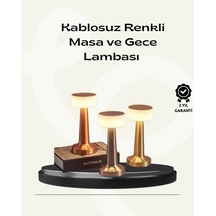 Modern Usb'li Kablosuz Masa Lambası Minimalist Tasarım, 3 Farklı Parlaklık Sarı