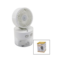 Su Spreyli Katlanır Başlık - 90 Derece Işıklı Usb Mini Fan Çap 11.2cm - Y:13.5-20.5cm 3 Kademe Hız 350ml 5250