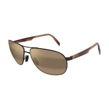Maui Jim Mj0728s-002-01m 61 Polarize Erkek Güneş Gözlüğü Kahverengi