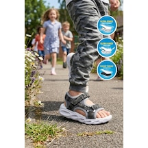 Cool Sage F Siyah Unisex Cırtlı Işıklı Çocuk Sandalet