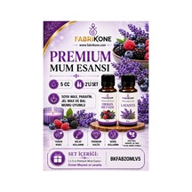 Premium Mum Esansı 5 Cc 2'li Set - Orman Meyvesi, Lavanta - Soya Wax, Parafin, Jel Wax Ve Bal Mumu Uyumlu Bkfab2omlv5 Karışık