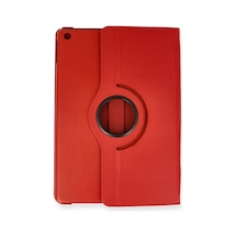 Newface Apple İpad Pro 13 2024 Kılıf 360 Tablet Deri Kılıf - Kırmızı