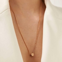 Küp Harf Kolye-KL00661 - 35203797