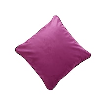 Biyeli Kırlent Yastık Kılıfı Lila Rengi 45x45