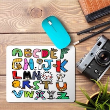 Alfabe Harfler Alphabetter Baskılı Mousepad Mouse Pad