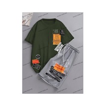Alt/üst T-shirt Ve Şort Takımı Kod Alt161 Yeşil