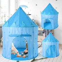 Çocuklar Için Kapalı Çadır Mavi Kumaş Bebek Oyun Evi Kız Çocuk Oy