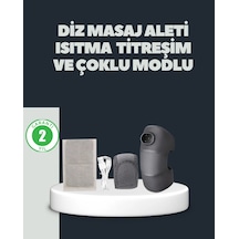 Isıtmalı Titreşimli Diz Masaj Cihazı 3d Rezonans Teknolojili Siyah