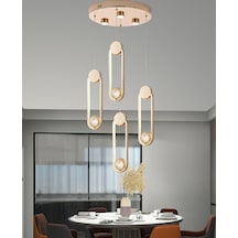 Beckett 4'lü Kristal Top Başlıklı Gold Sarkıt Led Avize Gold